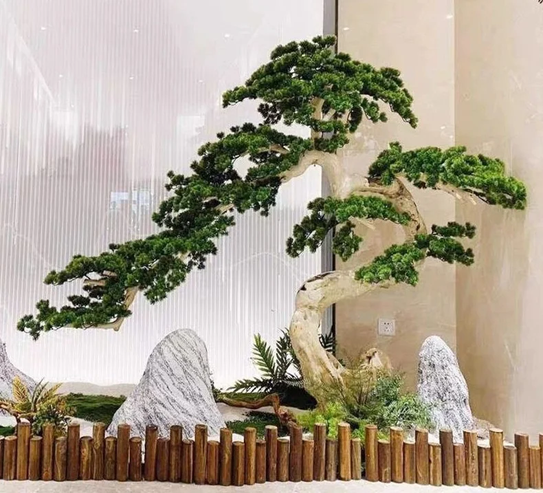 Дерево на заказ Oem & Odm Podocarpus большая уличная искусственная сосна бонсай