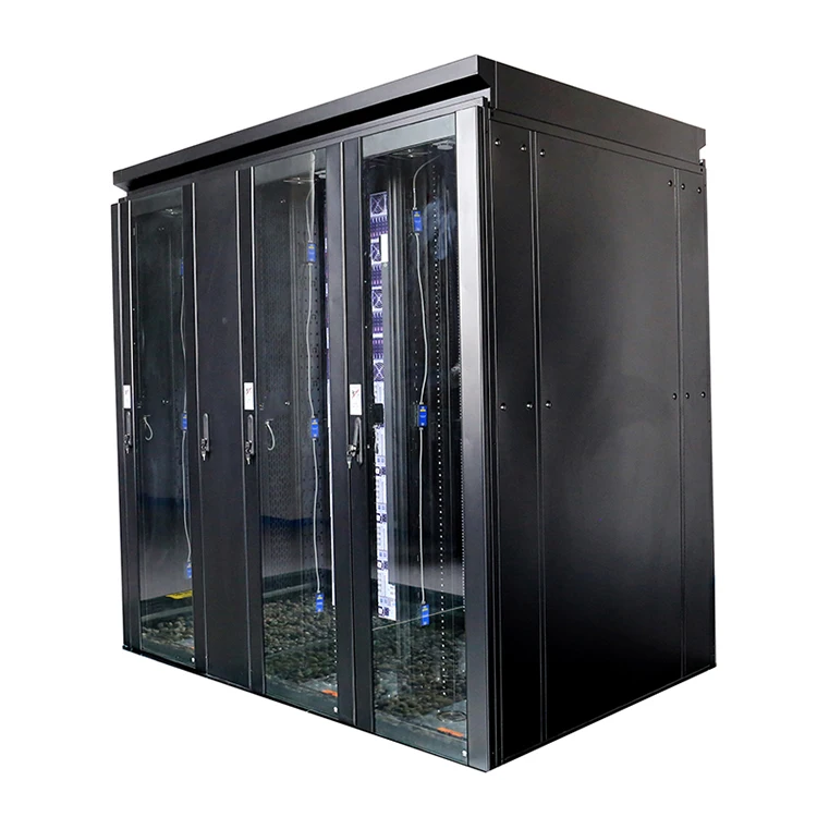 Medium Size 42u Cold Aisle Containment System Integrated Modular Data Center