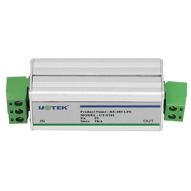 RS-485 Lightning Arrester Lightning Surge Protector IEC61643-21:2000 / GB/T18802.21 RS-485  Terminal Block UOTEK UT-S101