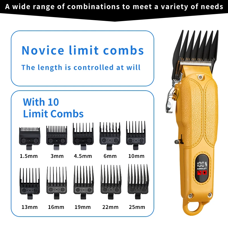 High Speed Clipper Brushless Motor Barber Shaver Use Professional Electric Hair Clipper Trimmer For Men