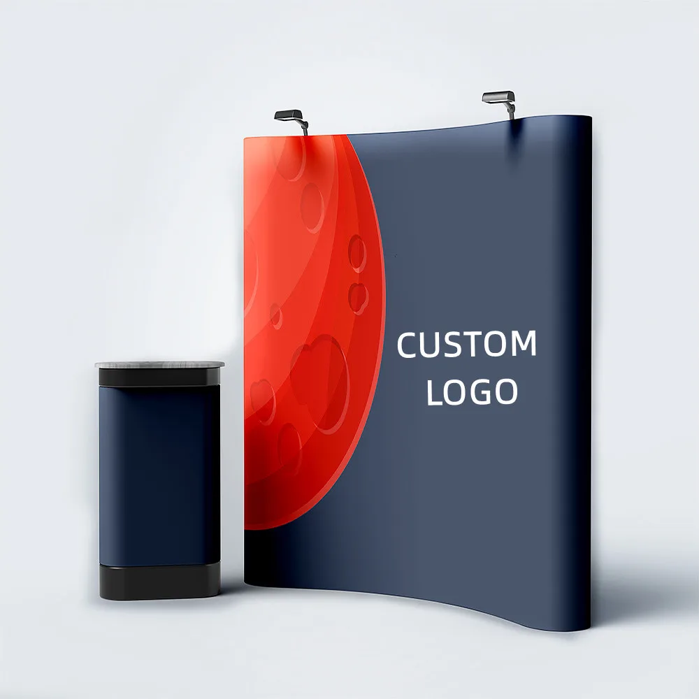 tradeshow backwall pop up display stand Portable advertising backdrop baoard tension fabric display stand