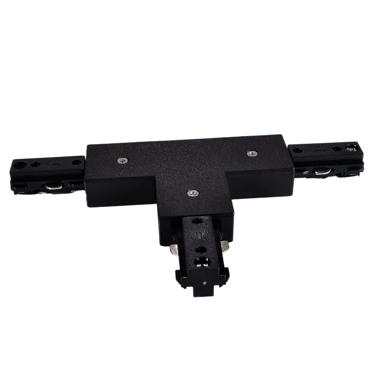 H-Type 3 Wires LED Track Head Lighting Tracks Accessories Live-End Connector Black Joining Adapter