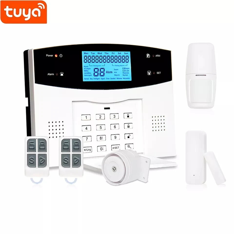 2022 Upgrade version Tuya  GSM  WIFI Intelligent burglar alarm system powered by tuya