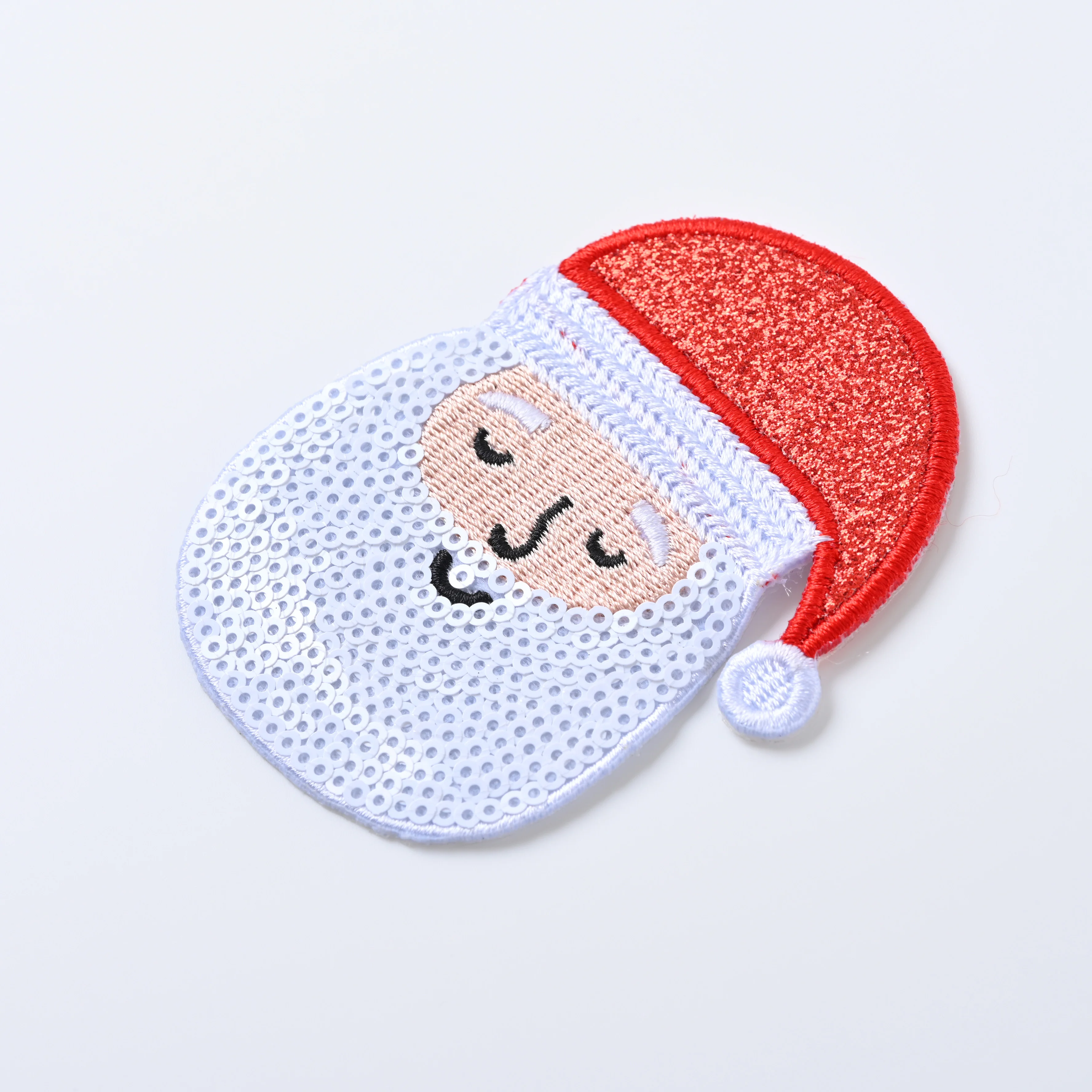 Wholesale Sequins Embroidery Cheer  Sequin Christmas Patches Word Iron On Clothes Hat Patch Colorful Shiny