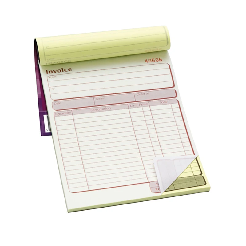 receipt book pocket carbonless