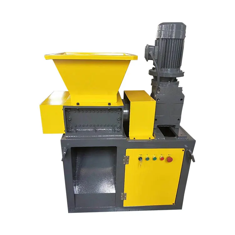 Double Shaft Plastic Small Rubber Car Truck Tire Recycling Shredder Machine