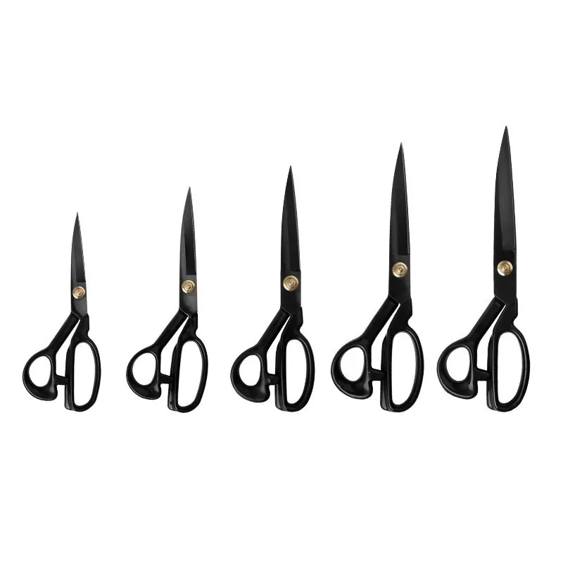 Fabric Scissors 10 inch Heavy Duty Scissors for Leather Sewing Black Shears High Carbon Steel Tailor Scissors