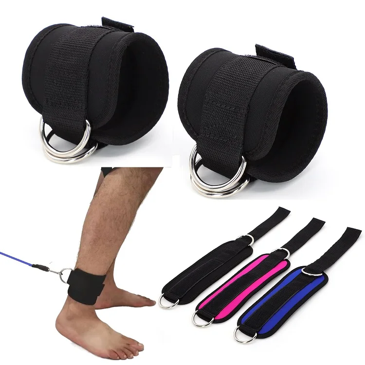 High Quality Neoprene Padded Ankle Cuffs Hot Sale Gym Training Exercise Accessories for Cable Machines and Basketball