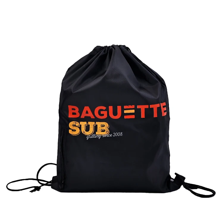 Hot Sale Waterproof Custom Sport Backpack Bag With Zipper Pocket Two Shoulder Drawstring Bag