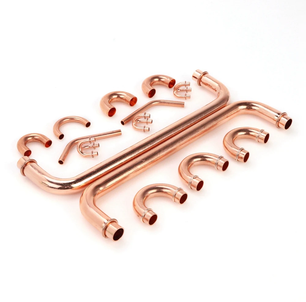 Hailiang Professional Copper Y Type Tee Hose Pipe Fittings brazing copper pipe u bend tube fitting for refrigeration and AC