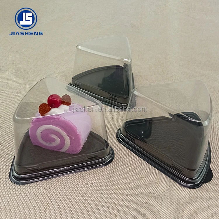 Triangle Cake Box Mousse Cake Cutting Box Disposable Plastic Packaging Box Baking 6 Inch 8 Inch Food Cake Container Cheese