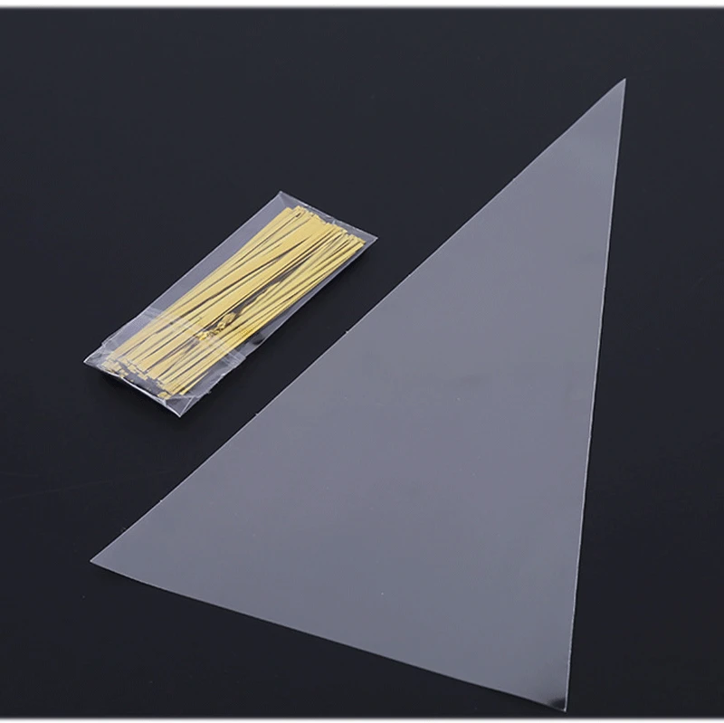Cellophane Treat Bag Twist Ties Treat Bag For Bakery Popcorn Dessert Candy Sweet Cone Plastic Packing Bag