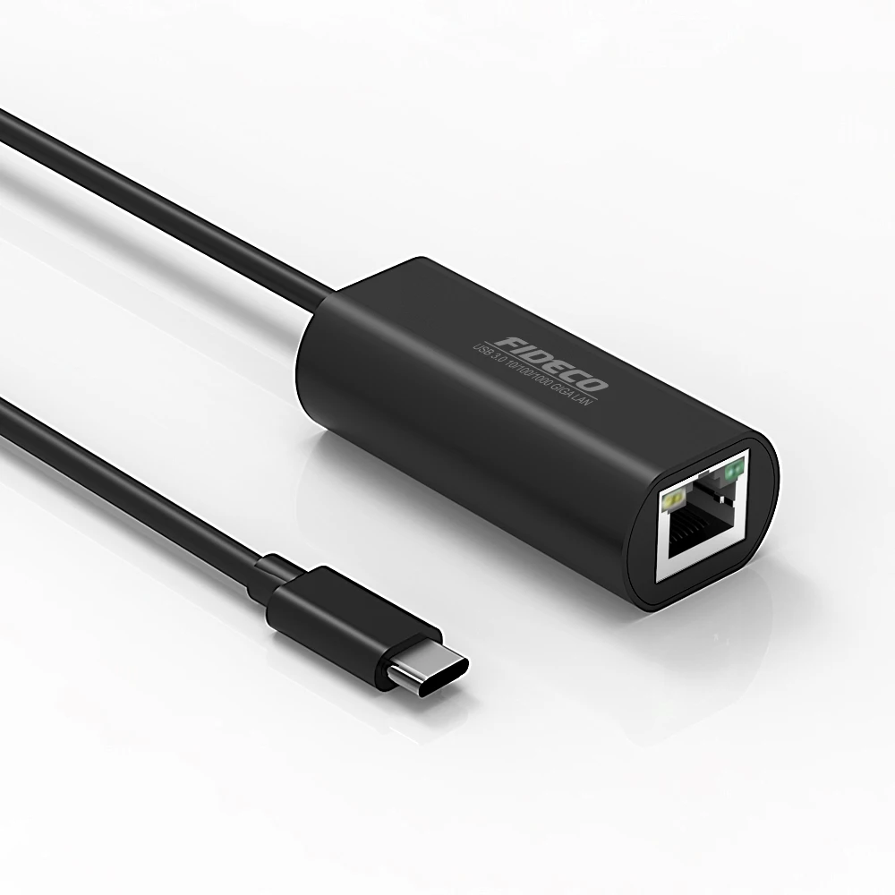 FIDECO High speed Usb3.0 type C to 10/100/1000Mbps Gigabit Lan Ethernet Adapter Usb Lan Adapter