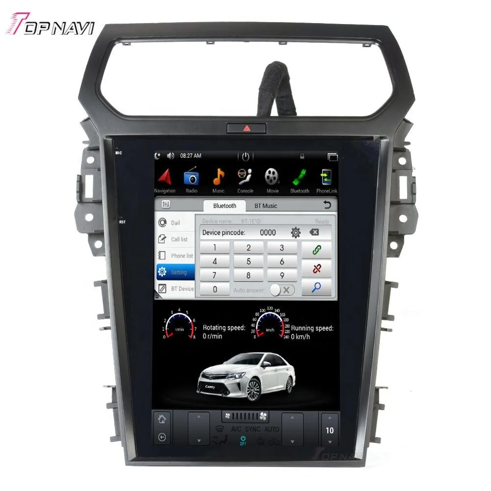 12.1 Inch Android Auto DVD Multimedia Player Tesla-Style Video GPS Navigation For Ford Explorer 2013 -2019  Radio Stereo DVD GPS