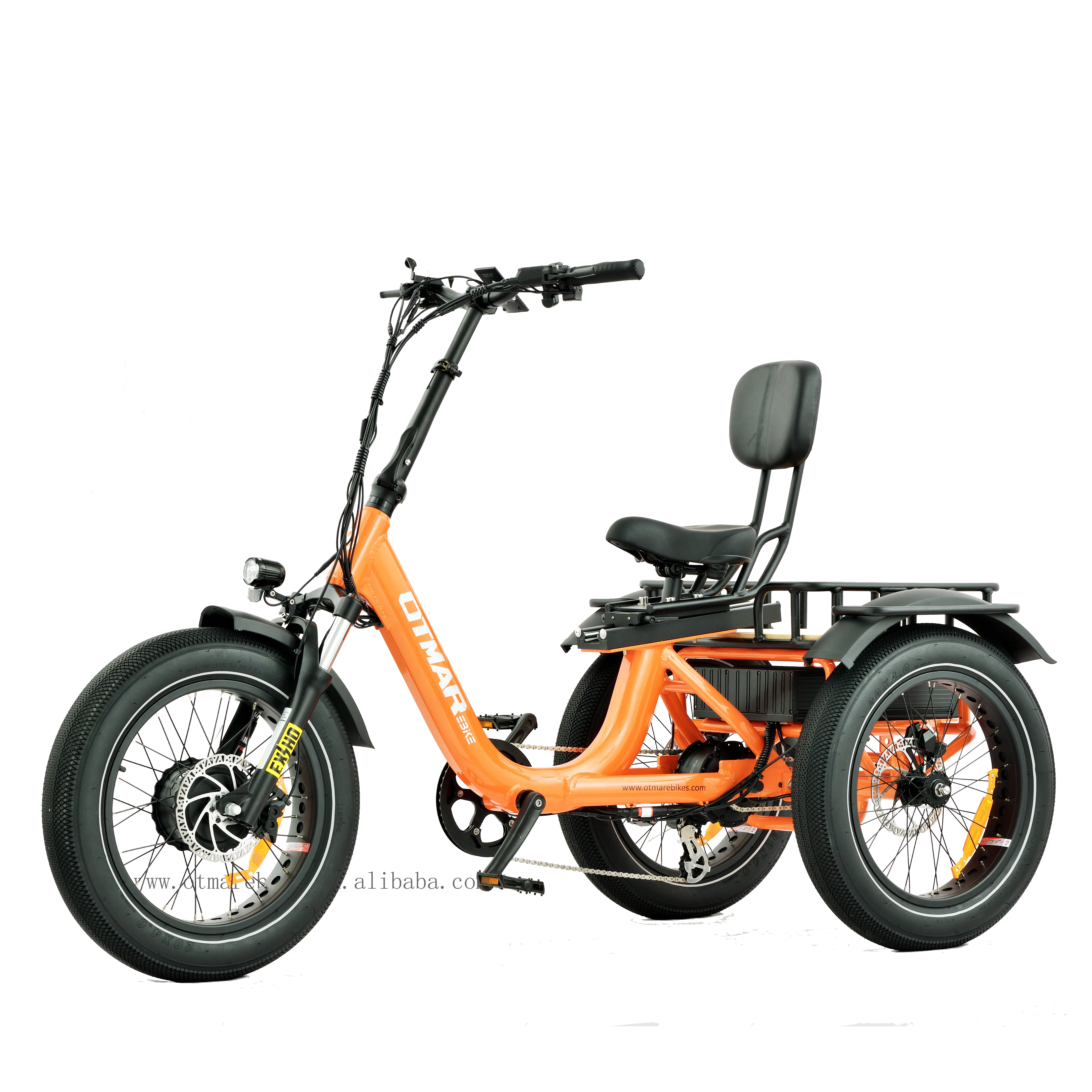 New Arrival 3 Wheel Cargo Electric Road Delivery Tricycle Fat Tire 750w Electric Fat Bike Ebike E Cycle E-Bike