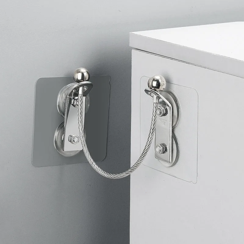 DIY Stainless Steel Anti Tip Furniture Anchor Wall Straps Metal Furniture Safety Strap for Baby Proofing Earthquake Resistant