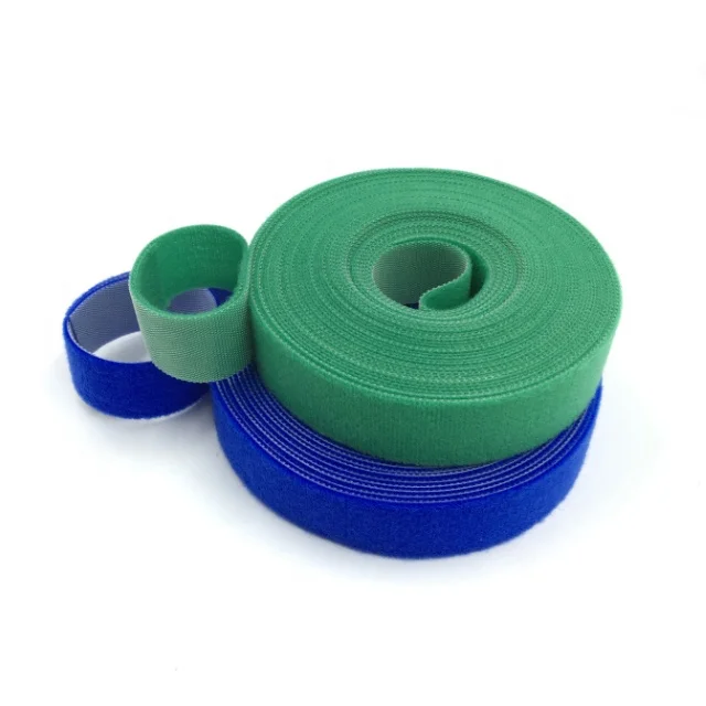 Multi-function high quality fabric nylon double side cable ties soft back to back hook and loop strap tape