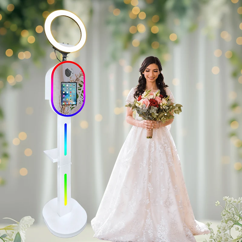 White And Black Color Optional Ipad /Dslr Camera All In One Stand Dslr Photo Booth Build In Socket For Ipad Charge