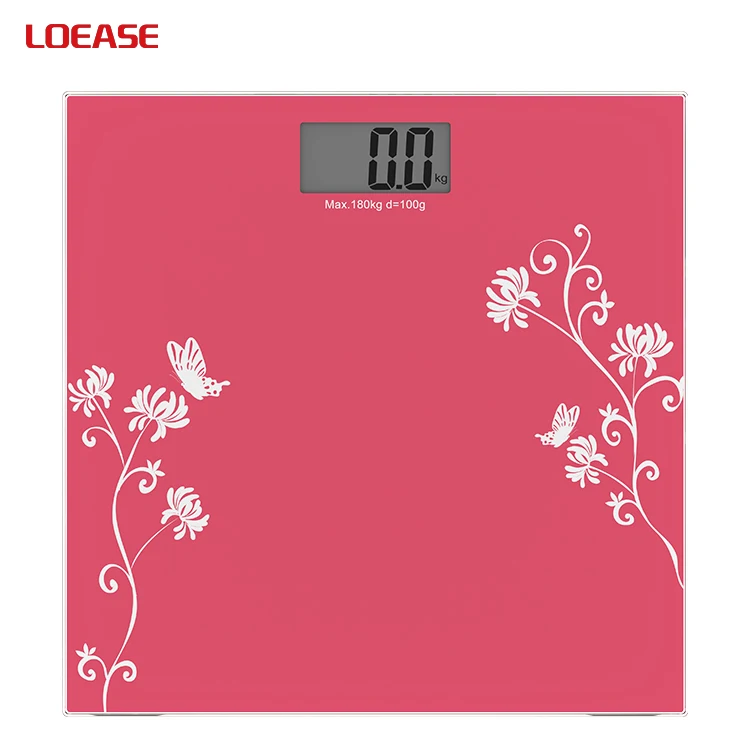 B15 180Kg Personal Bathroom Weighing Scale Lcd Display Electronic Glass Digital Bathroom Scale