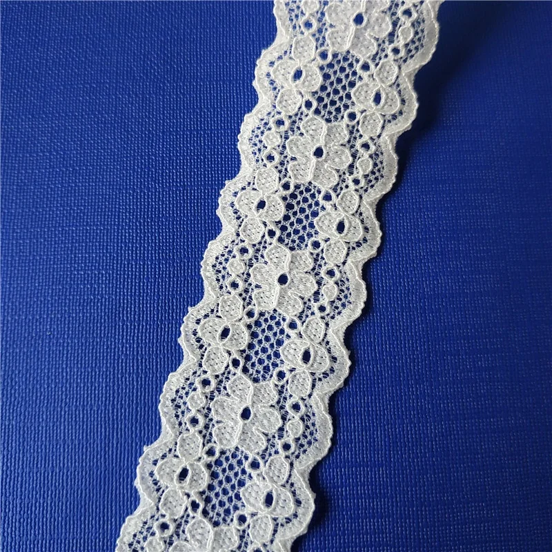 2021 new design  30mm nylon spandex lingerie stretch lace lycra lace trim for clothing LSHB108