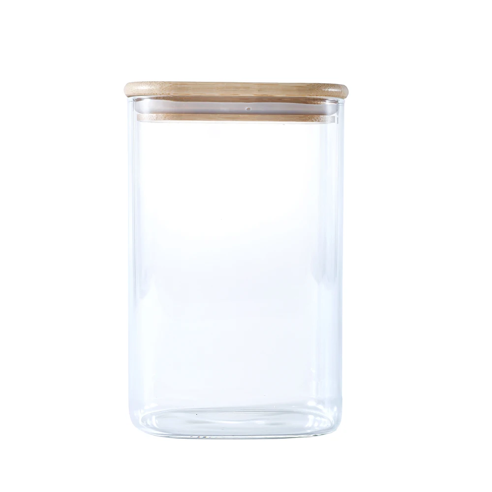 LeHe-high borosilicate glass food with bambo