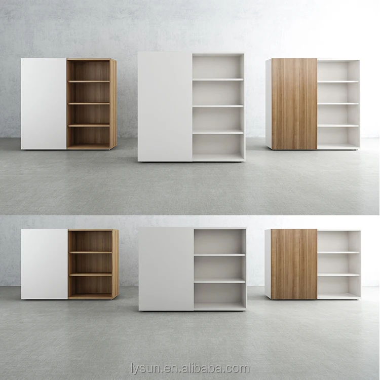 Sliding Door Office Metal Cabinet Short Steel Stationery Cupboards Small Office File Cabinet