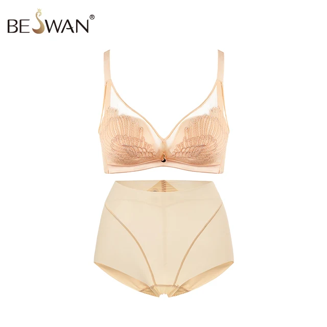 Beswan high quality ladies big size lingerie bra and panty new design lingerie sexy bra for women