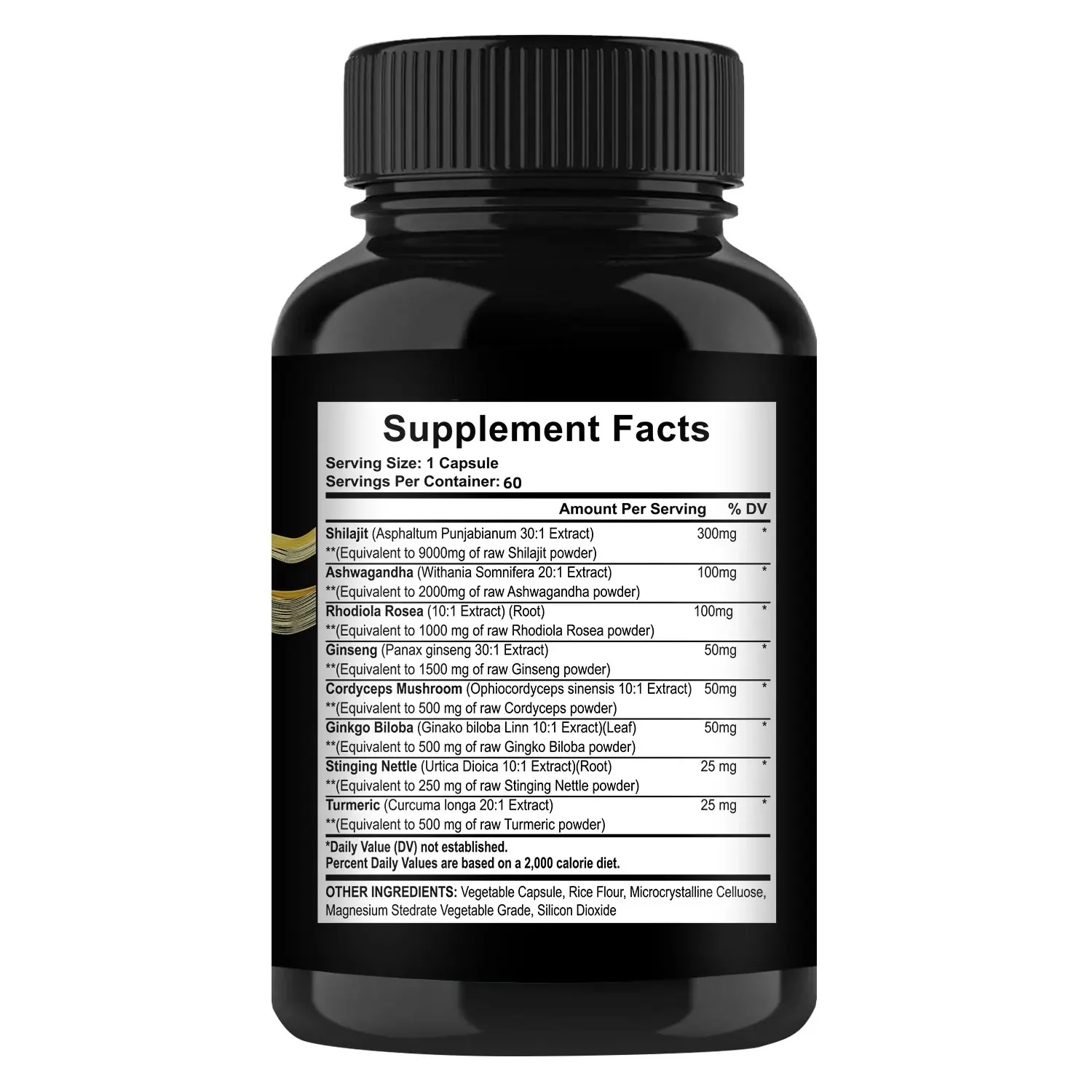 Wholesale Pure Shilajit Capsules Ashwagandha Extract Strength Dietary Supplement Capsules For Men & Women