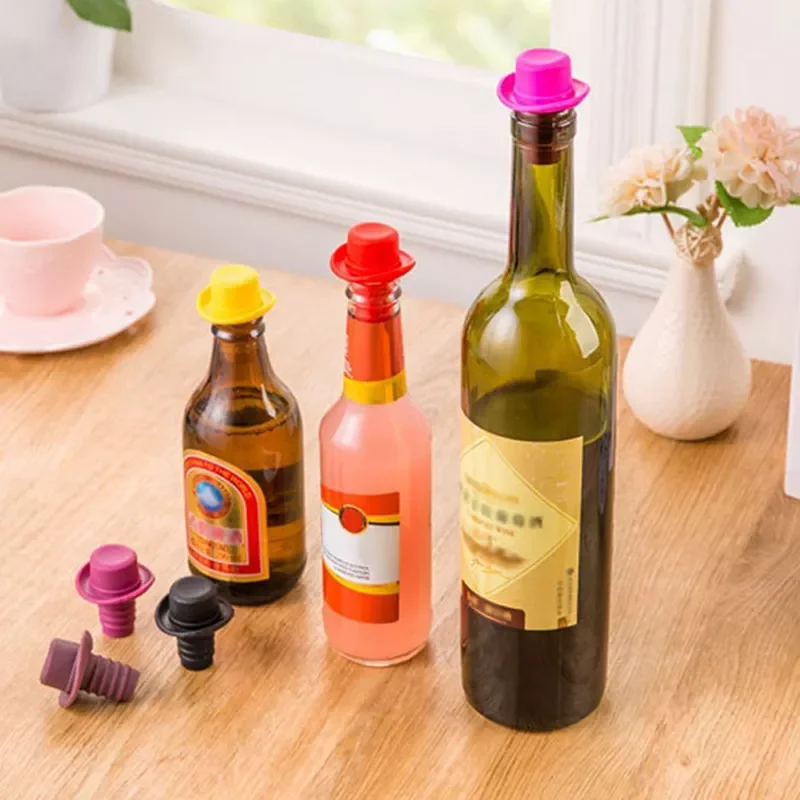 Silicone Bottle Stopper For Bottles Wine Cork Wine Pourer Stopper Bottles