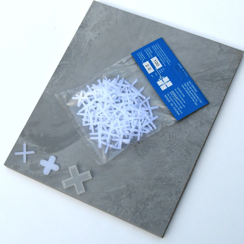 2 mm Plastic Tile spacer cross spacer Building Products Tile Leveling Spacers 100/Bag Tile Installation Tools