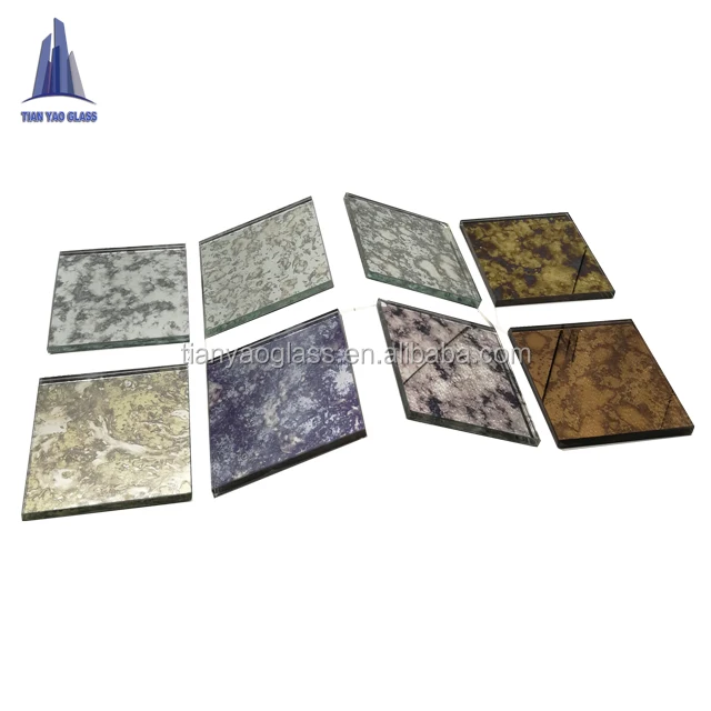 Unique design style art decorative frameless antique glass mirror sheet