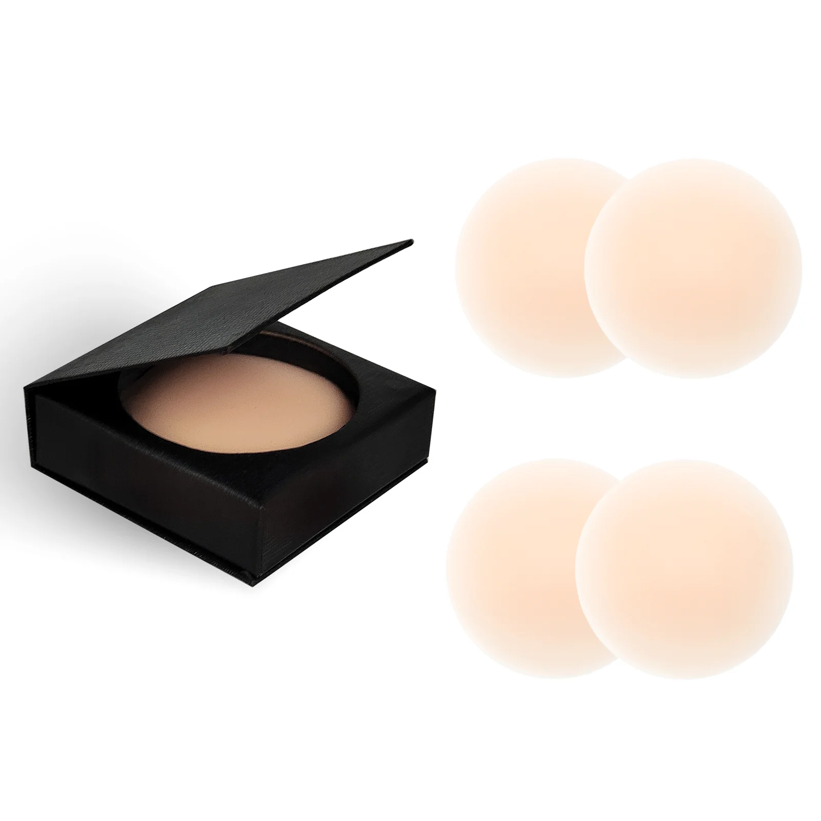 No Glue Reusable Silicone Nipple Cover Waterproof Breast Pasties Half Cup Shape One Size for Adults-for Summer Spring Autumn