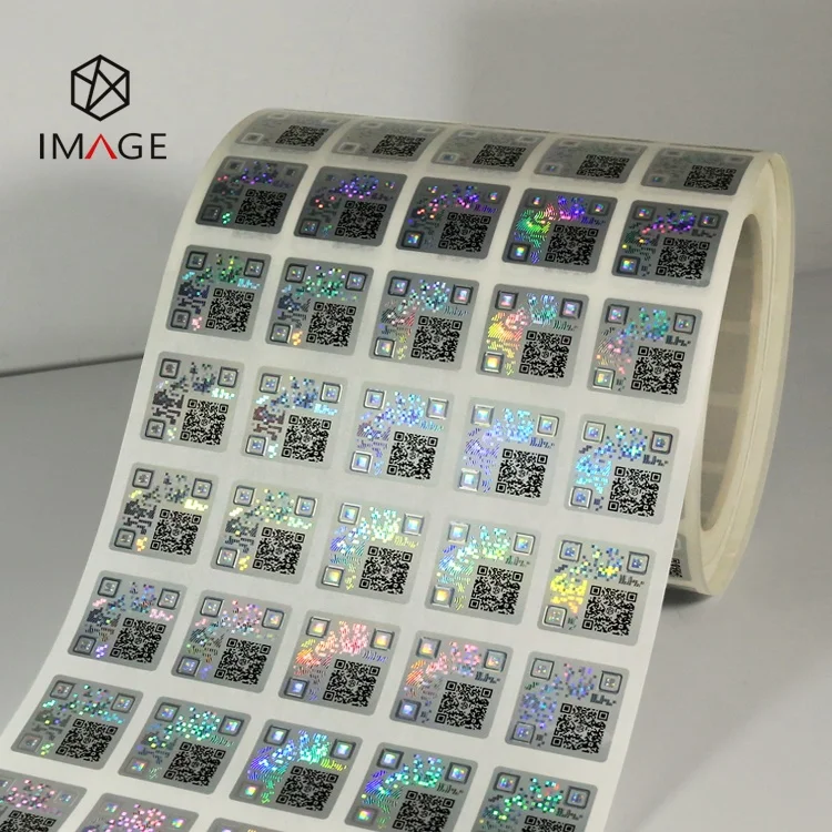  3D изготовленный на заказ самоклеящиеся QR код безопасности голографическая с мерами защиты от