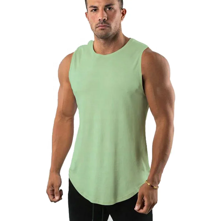 2021 Cotton Custom Workout Tank Top bulk For Men fit summer Muscle Singlet Multi Colors Sleeveless travel Vest Cut Off Tank (1600256860996)