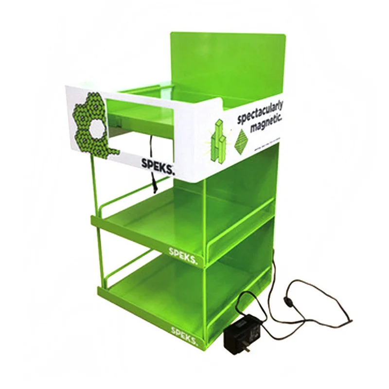 Custom store power countertop green Electrical appliances small metal stand shelves iron display racks