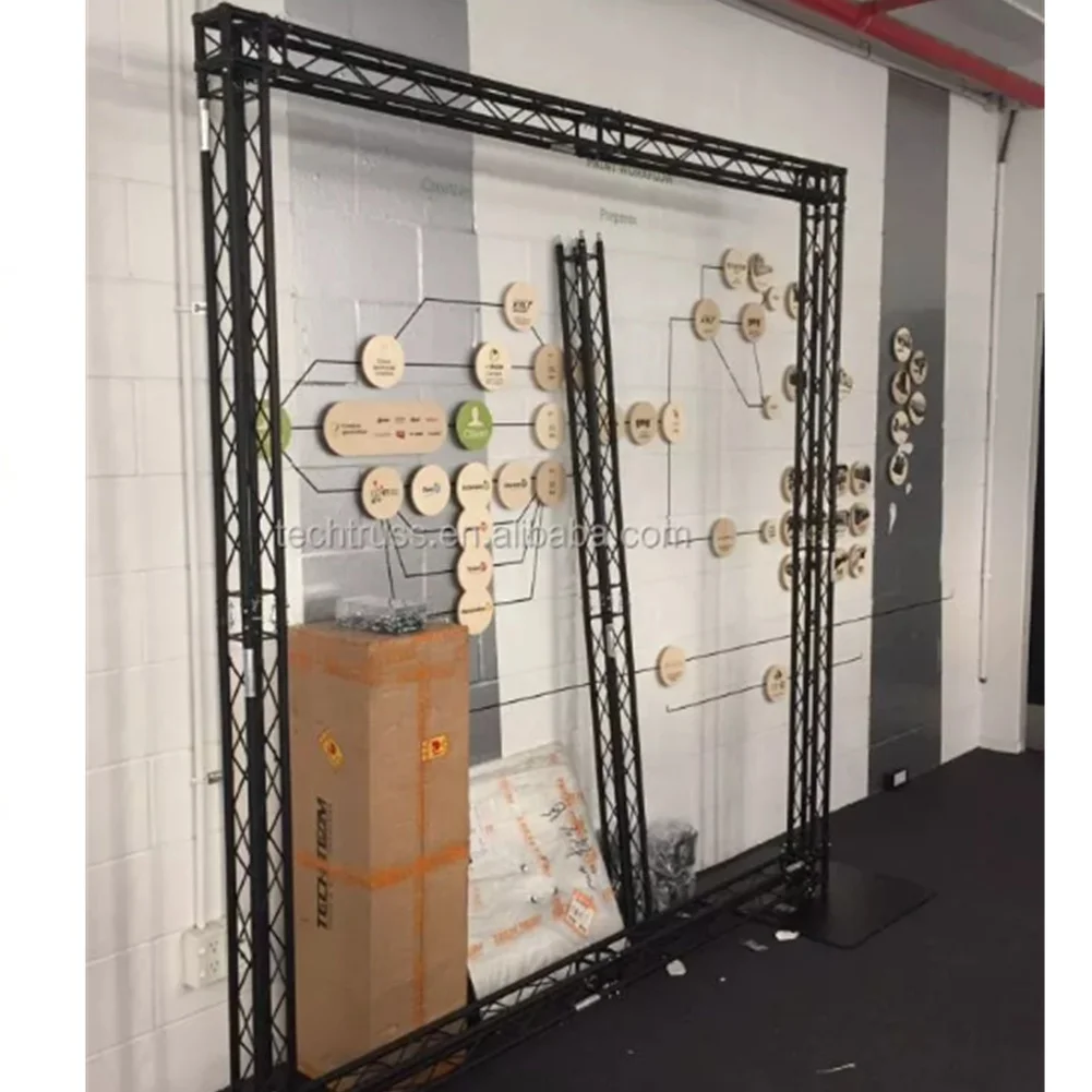 Black mini truss frame size 100mm*100mm for aluminium lighting stage an