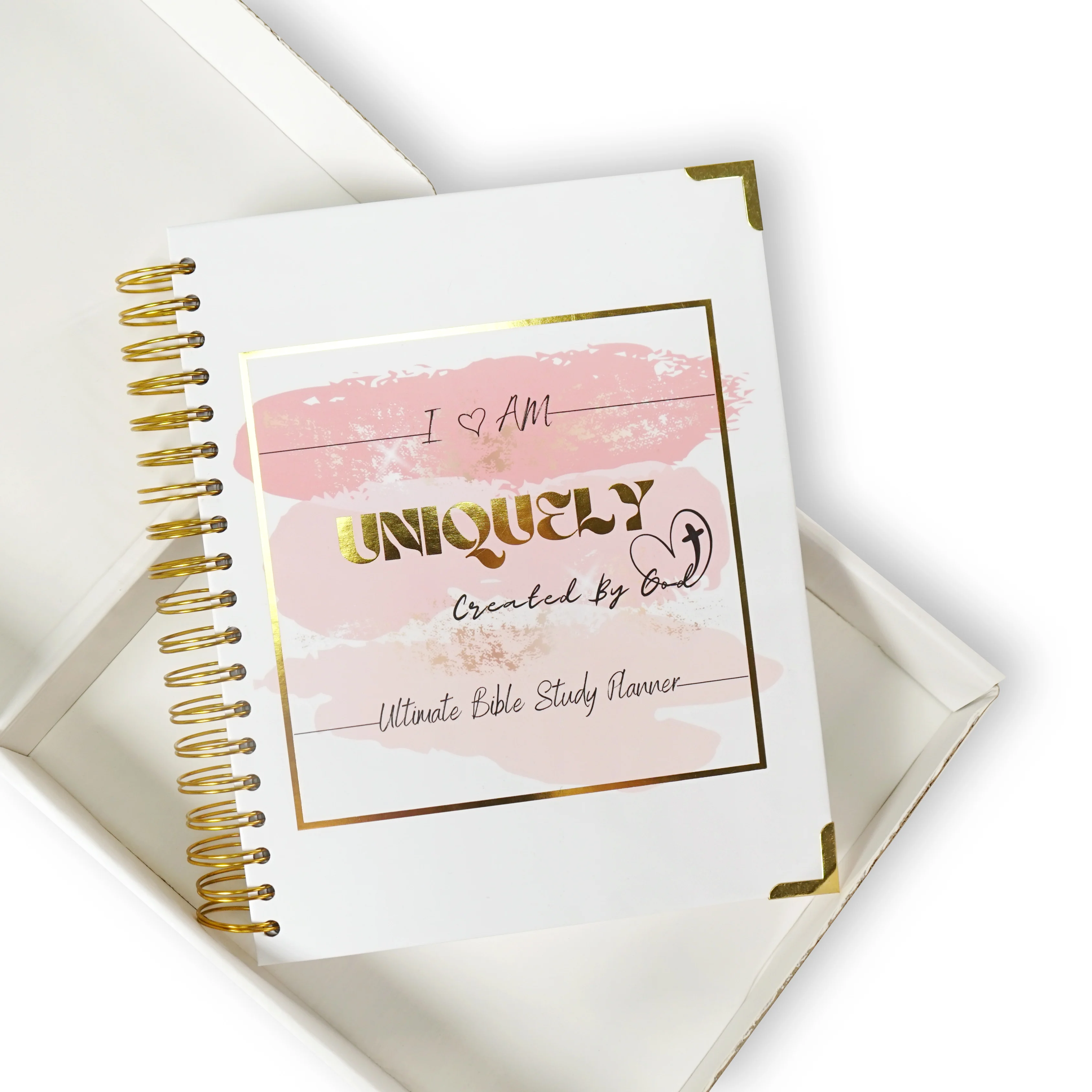 A5 Women Wholesale Self Care Daily Custom Printing Planner Bible Study Planner Notepad Prayer Journal Book Notebook With Box Set