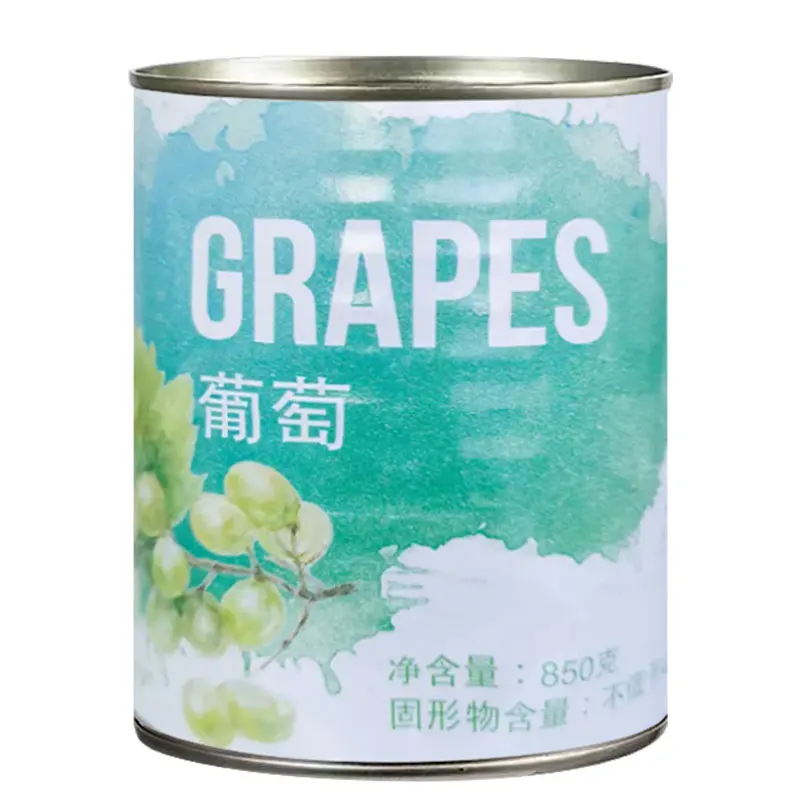 Peeled grape canned suitable for bubble tea or grape flavored drinks 850g wholesale