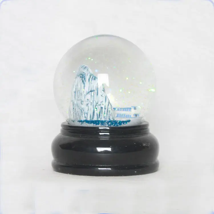 100 MM Souvenir Water Globe Mountain Design Glass Snow Ball