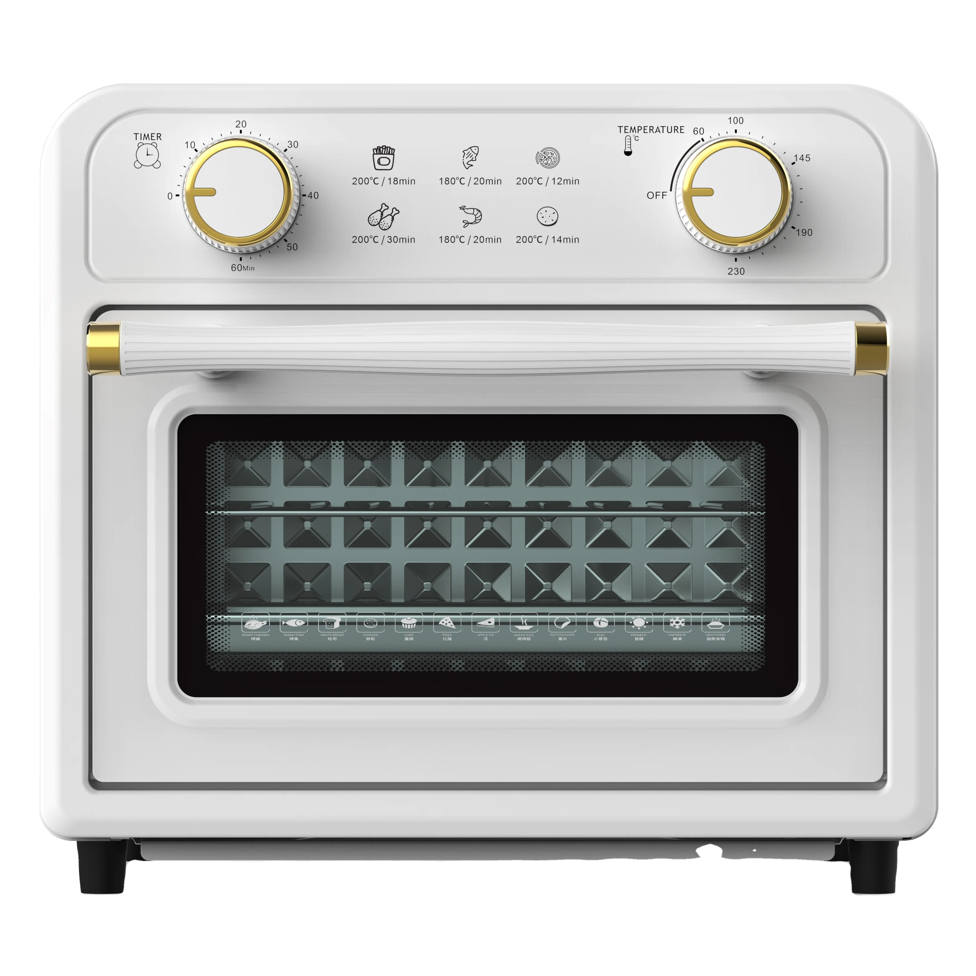 Air Fryer  Stainless Steel Heating Electric Kitchen Appliance Mechanical Control Oven