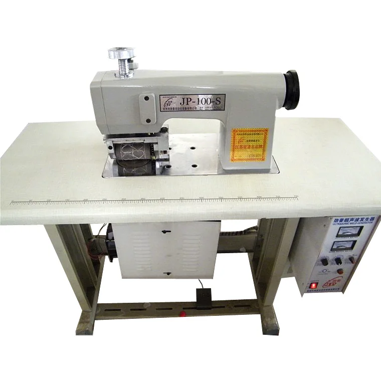 100S semi automatic mold roller industrial ultrasonic lace sewing machine for leather and nonwoven fabric