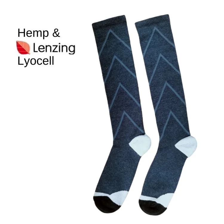 OEM Custom Logo Eco-friendly LENZING Lyocell Fiber Blend with Natural Hemp Sustainablity Socks
