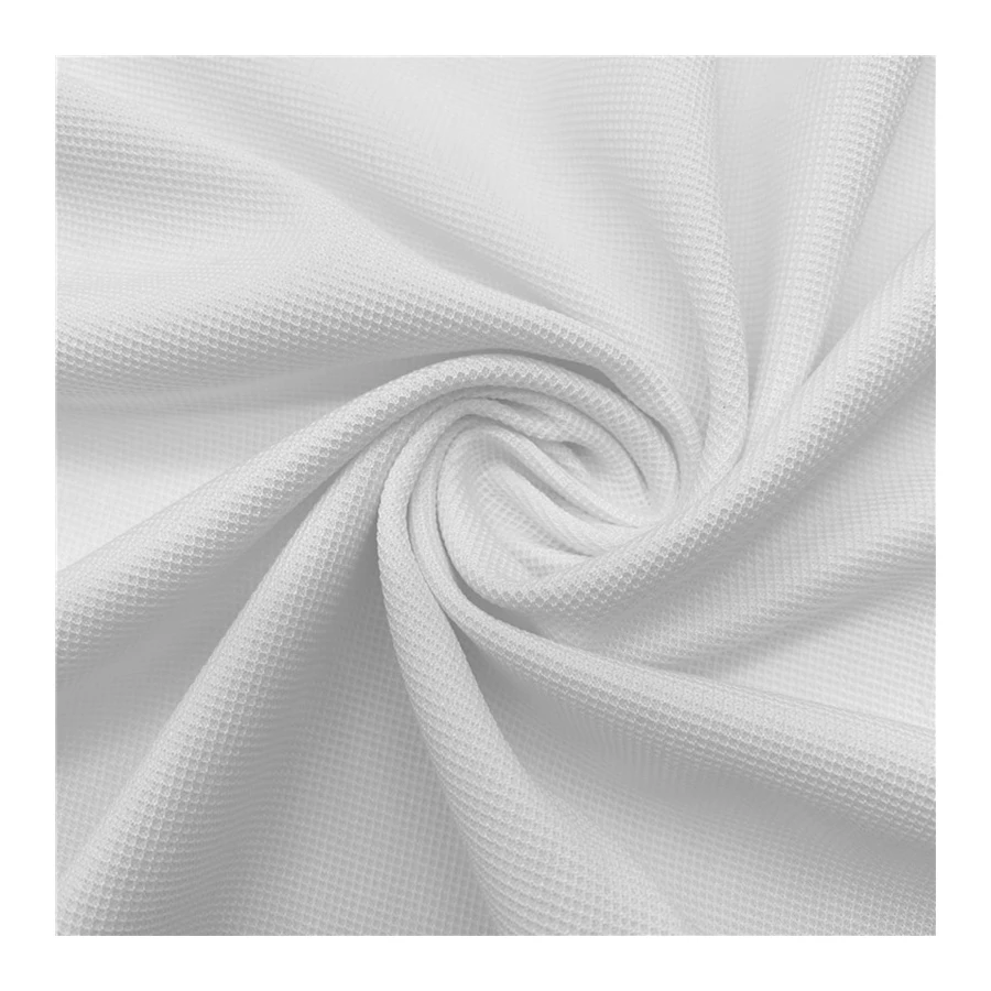 Ultra Soft Wicking and Quick-Dry Pique 100% Polyester Sublimation Fabric for Basketball Uniform White Knit Fabric
