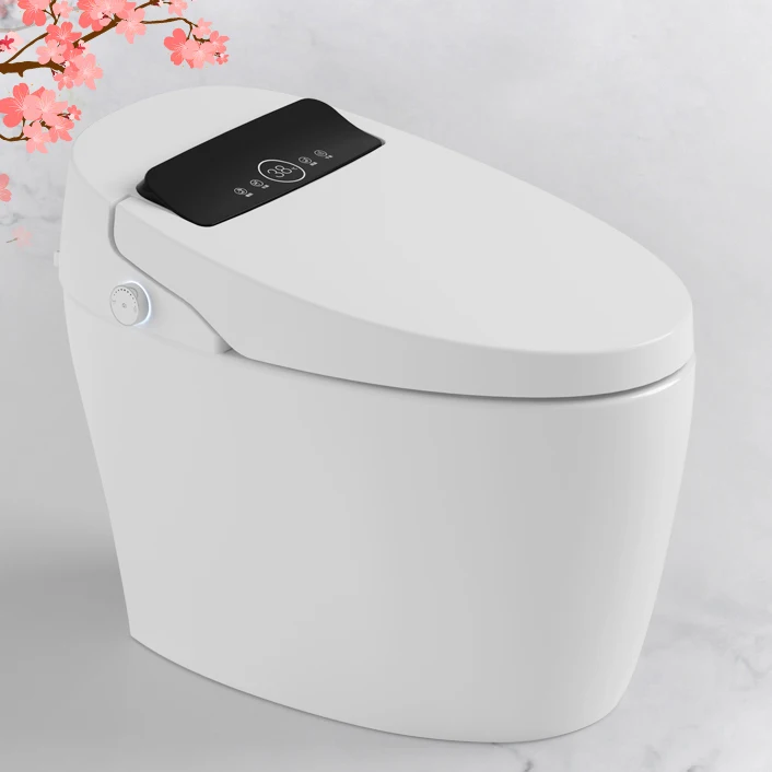 Prefab electric intelligent toilet bathroom smart heated toilets elongated automatic flush square bowl wc