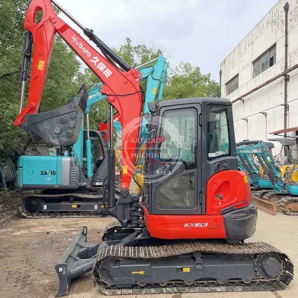 Second hand USED KUBOTA 5TON 6TON KX163 KX155 50U SMALL MINI EXCAVATOR used japan small backhoe excavator