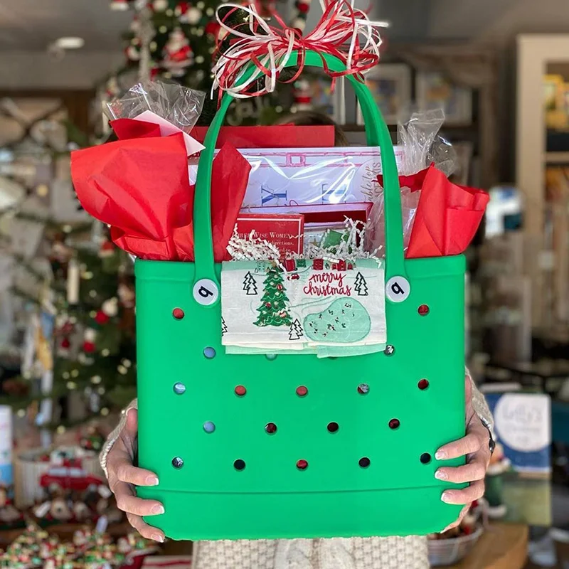 Hot Sale Fashion Portable Beach Bag Summer EVA Eco-Friendly Reusable Basket Tote Swimming Gym Bag Bogg Bag Beach Tote Sale