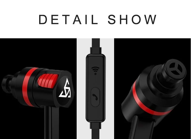 
Professional Gaming Earphone Super Bass Headset with Microphone Stereo Earbuds for Mobile Phone 