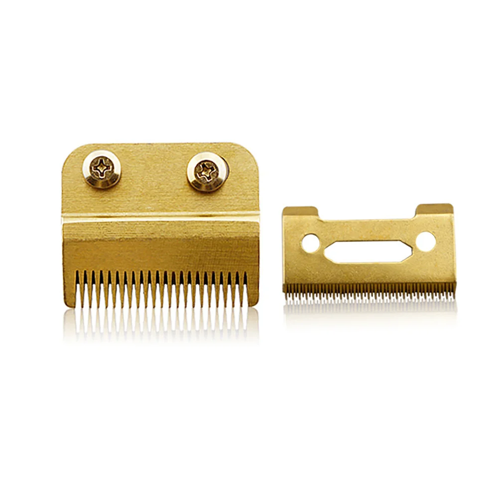 Professional Barber Gold Clipper Blades Durable Stainless Steel Hair Trimmer Blade Replacement Ceramic Clipper Blade For 8148
