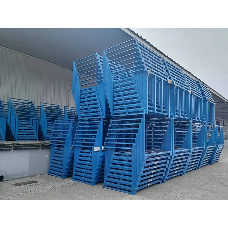 Hot sale detachable portable metal palletainer auto industry warehouse storage steel tyre nestainer rack