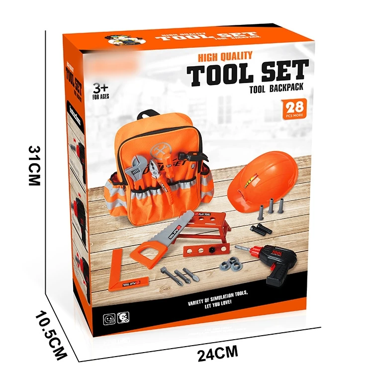 Молоток развивающие строительные игрушки для мальчиков Обучающие наборы деревообработки картонные инструменты притворные детский настоящий набор инструментов с